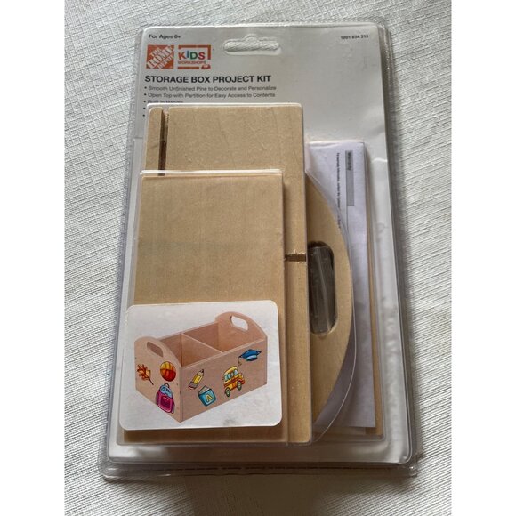 Kids Storage Box Project Kit With Partition & Stickers - Picture 10 of 11